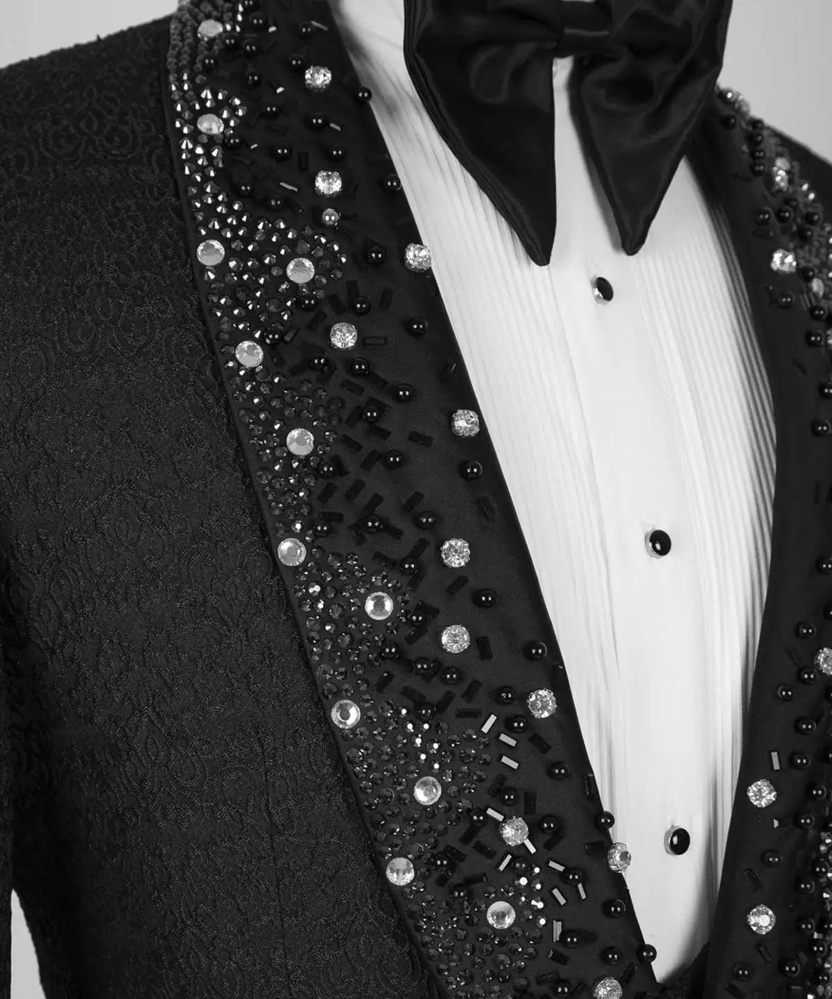 3 Piece Men Suits Slim Fit  Tuxedo Beaded Diamonds Customized Wedding Party Formal Occasion Groom Tailor-Made Plus Size