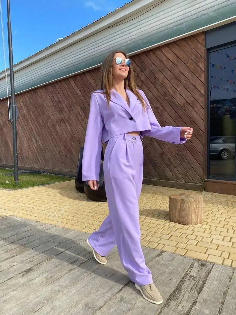 Trajes sexys para mujer, vestidos de fiesta, tops con solapa con muescas, chaqueta de fiesta con bolsillo de un botón, vestidos de noche de moda, conjunto de 2 piezas hecho a medida