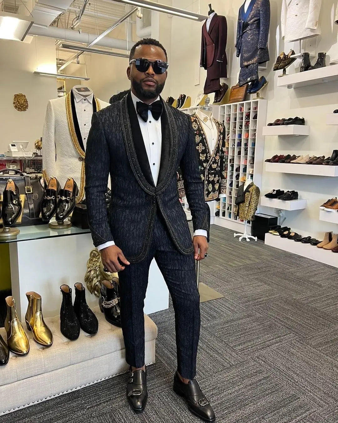 Unique Classic Mens Suit One Button Tailor-Made Two-Pieces Jacket Pants Designer Formal Occasion Costume Made