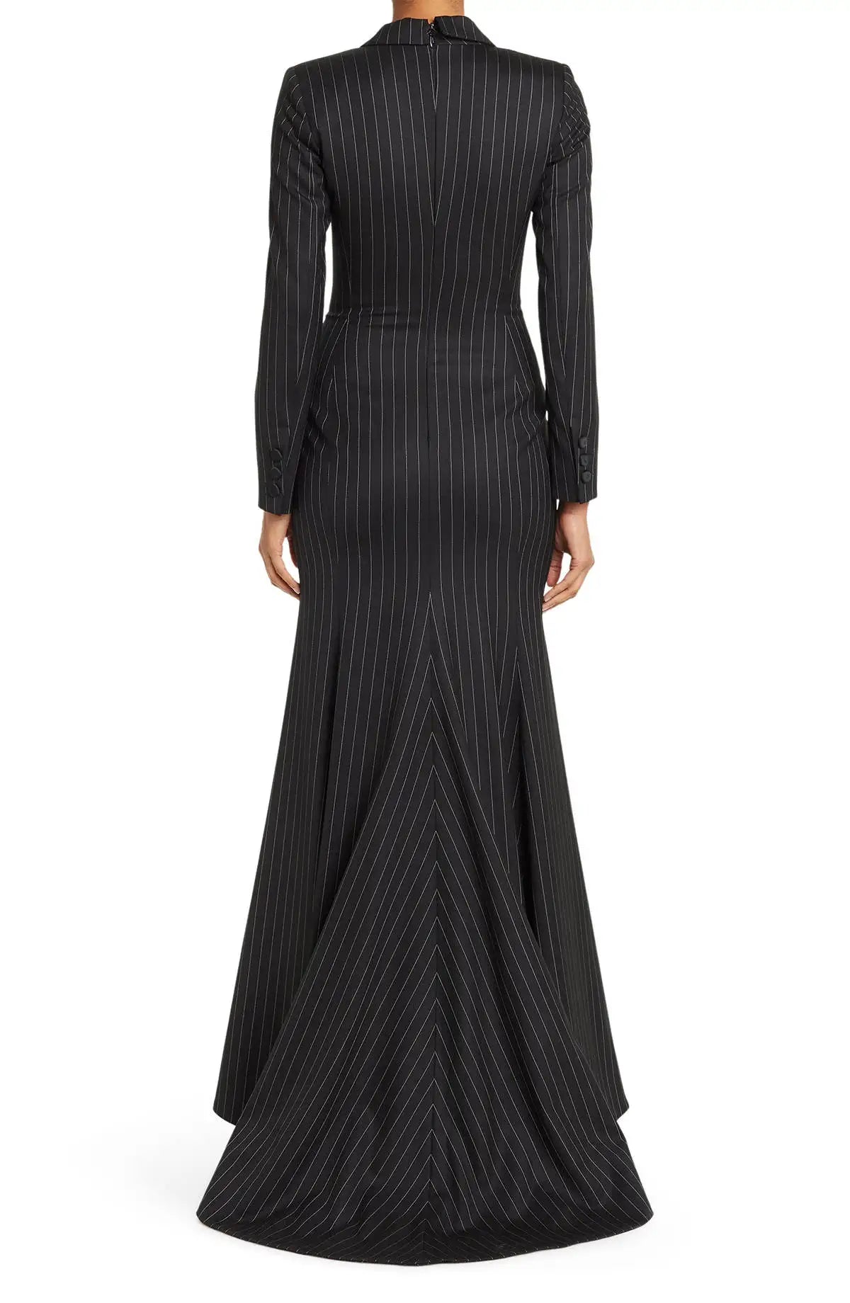 Robe blazer longue vintage pour femme, coupe slim, rayée, pardessus, croisé, personnalisé, tenue de soirée, une pièce