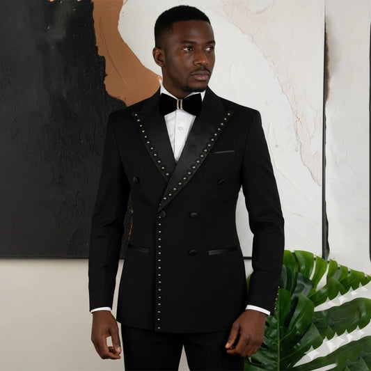 Men Suits Slim Fit Diamond 2 Pieces Sets Wedding Groom Tuxedos Shiny Male Prom Blazers Trajes Para Hombre Customized Luxury