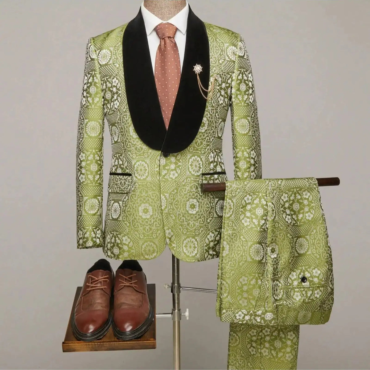 Mens Suits Tuxedo Suit Set Slim Fit 2 Piece Luxurious Party Dinner Jacket Pants