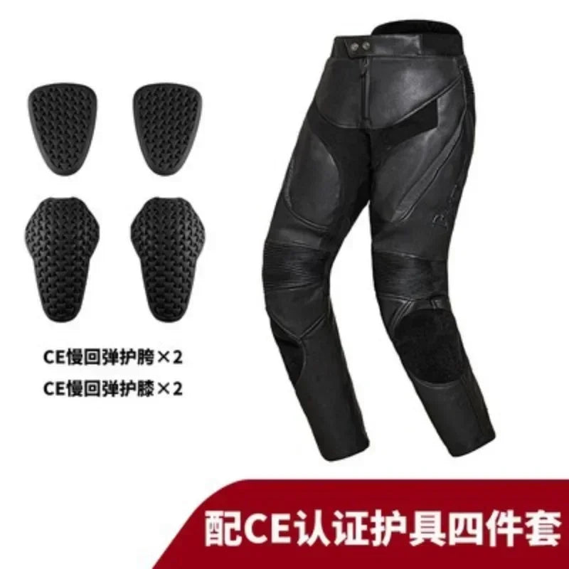 Motorcycle Riding Suit Winter Anti Drop Riding Pants Knight Windproof Men's  Women's Motorcycle Leather Jacket Leather Pants Set