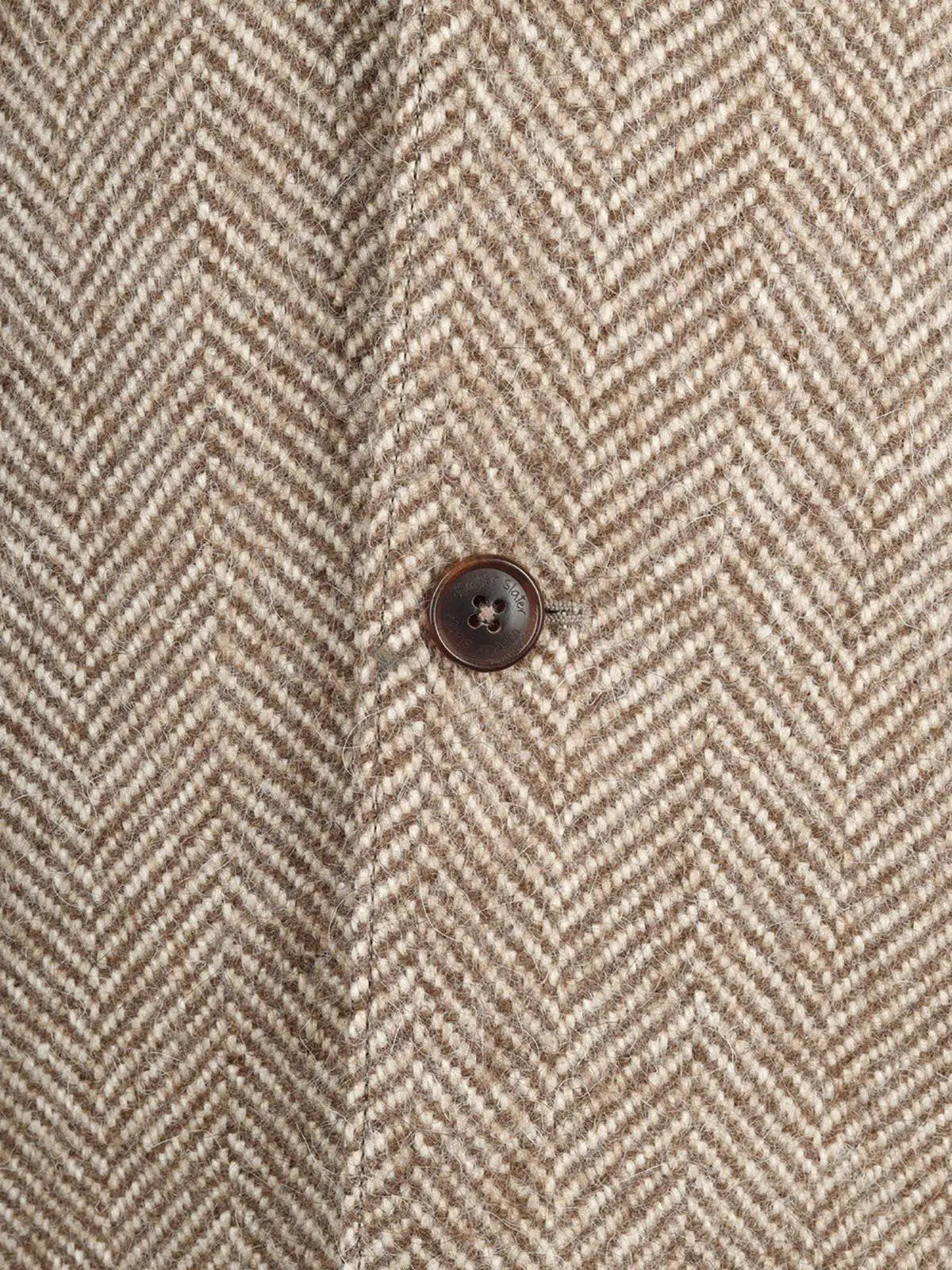 Herringbone Autumn Long Men's Coat Notched Lapel Tuxedos Single Breasted Groom Wear Business Party Coats Only Blazer Customized