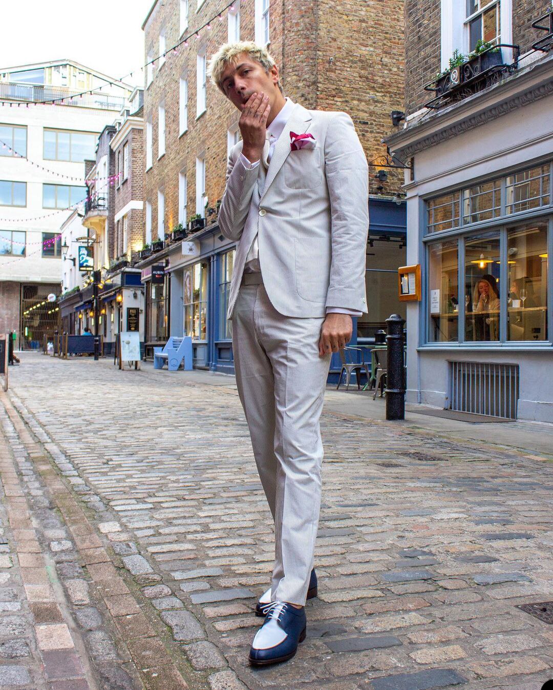 Costume à rayures pour homme, un bouton, sur mesure, deux pièces, veste et pantalon, costume de créateur pour occasion formelle 