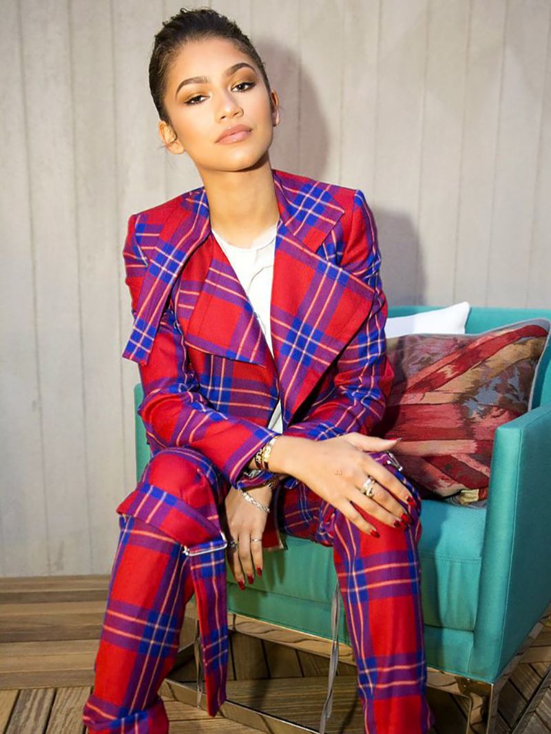 Conjunto de 2 piezas de chaqueta y abrigo rojo para mujer, estilo informal, de manga larga y pantalón para oficina. 