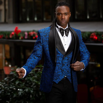 Customized High Quality Men Suit for Wedding Luxury 2 Pieces Sets Male Prom Blazer Sparkly Beaded Trajes Para Hombre