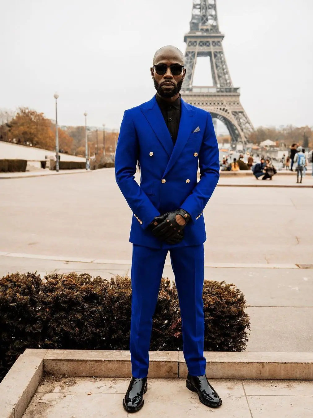 Formal Wedding Suits for Men Peak Lapel Solid Color Tuxedos Slim Fit Groom Wear Business Prom Party 2 Pieces Jacket Pants