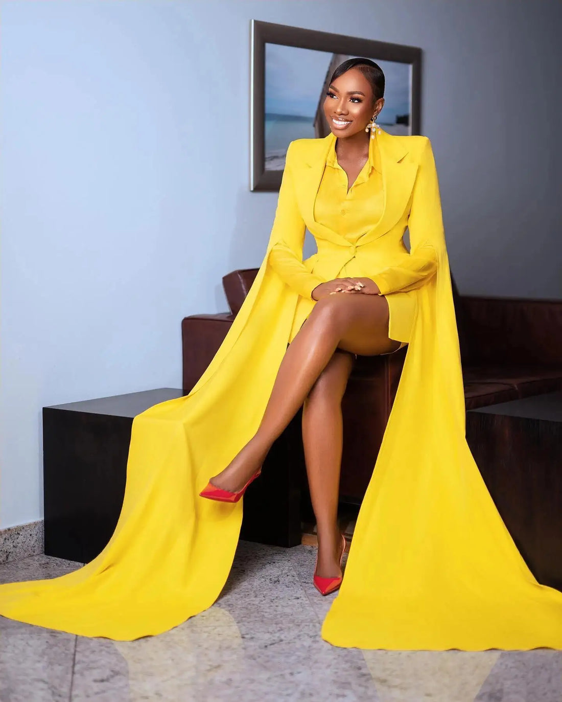 Fashion Party Suit for Women Notch Lapel Lady Set Slim Fit Long Sleeves 2 Pcs Coat Pants Prom Party Custom Made