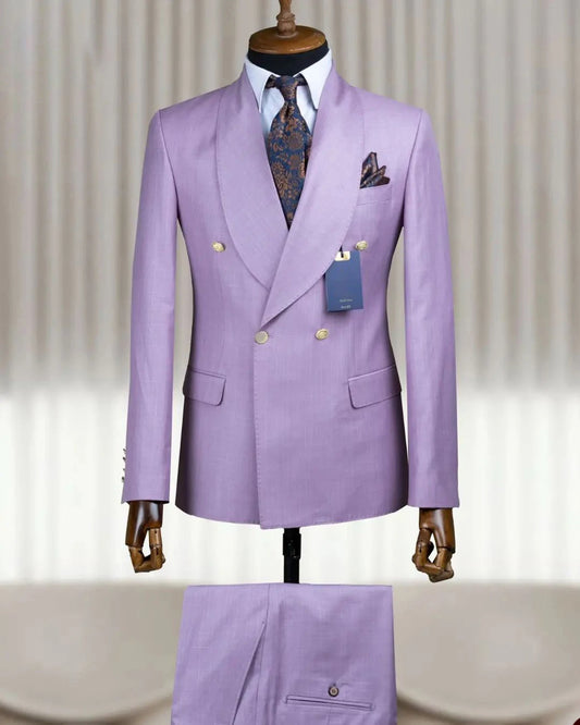 Fashion Men's Suits Shawl Lapel Groom Wear for Wedding Party Business Slim Fit Tuxedos 2 Pieces Jacket Pants Custom Made