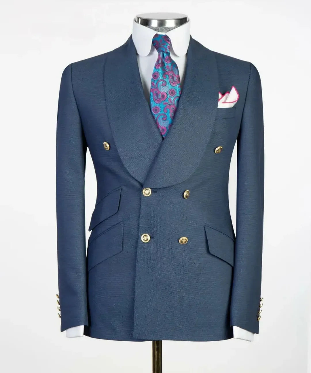 Classic Men Suits for Wedding Shawl Lapel Blazer One Piece Double Breasted Tuxedo Groom Coat Customized Only Jacket