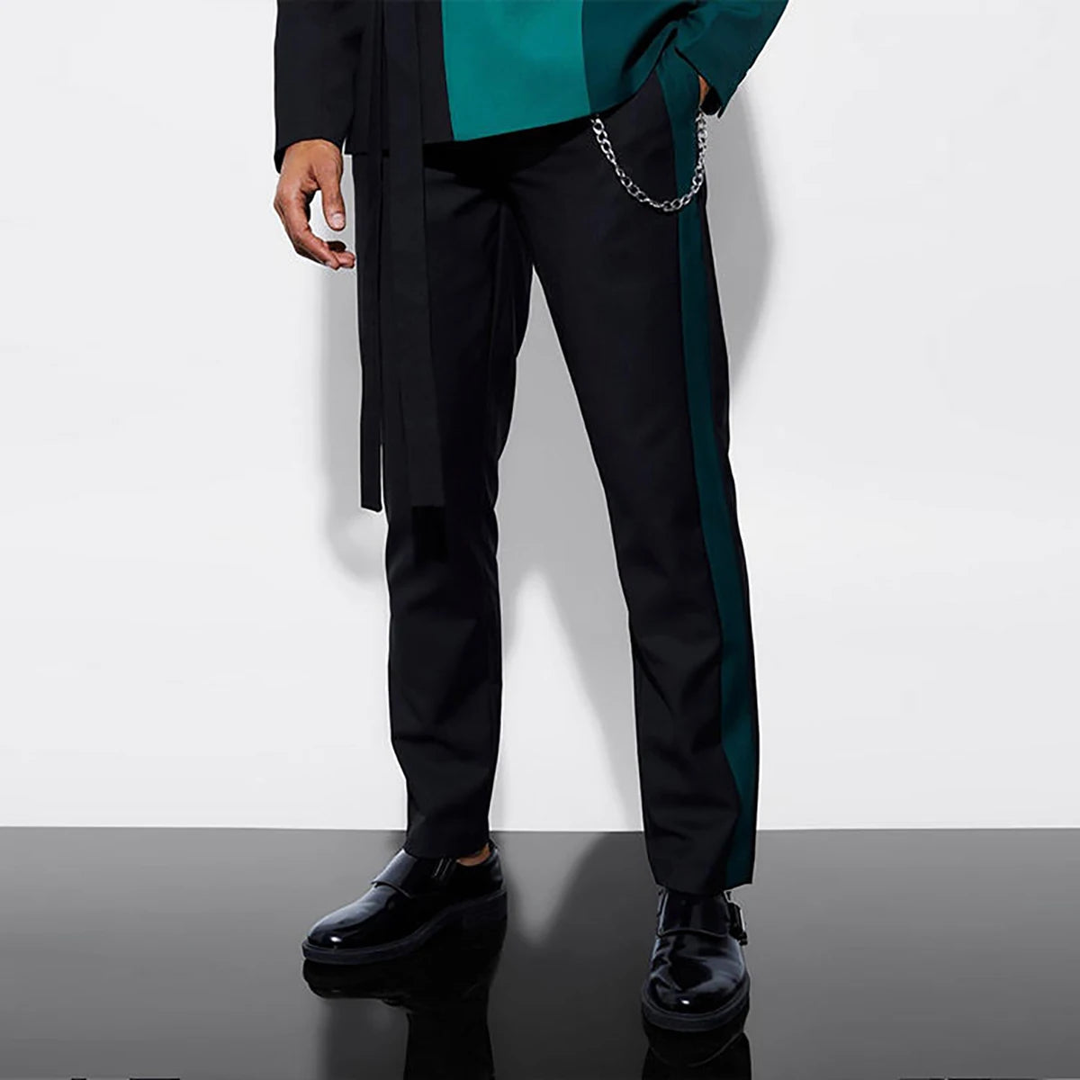 Business Suits For Men Slim Fit Double Breasted Groom Tuxedos Costume Homme 2 Pieces Black Pants Sets