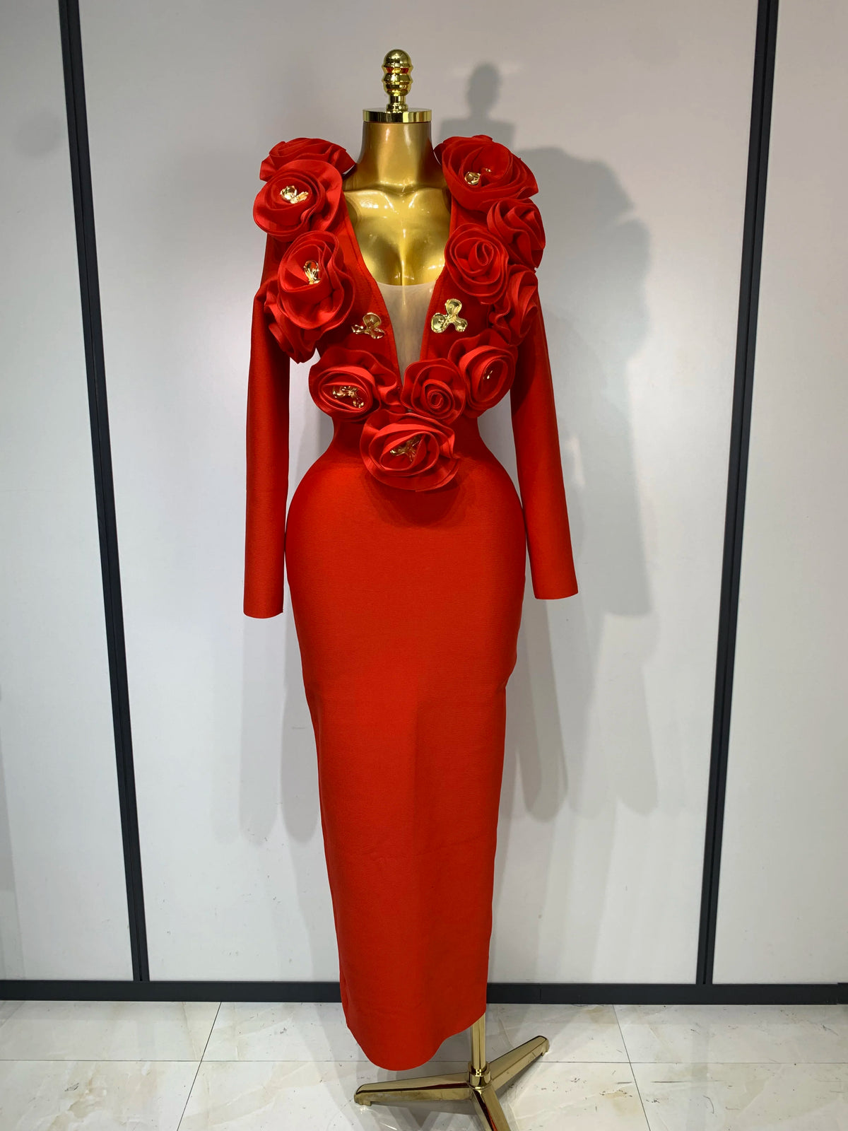 3D Flower Sleeveless Bodycon Bandage Dress Women Celebrity Elegant Party Club Luxury Birthday Dress Vestidos