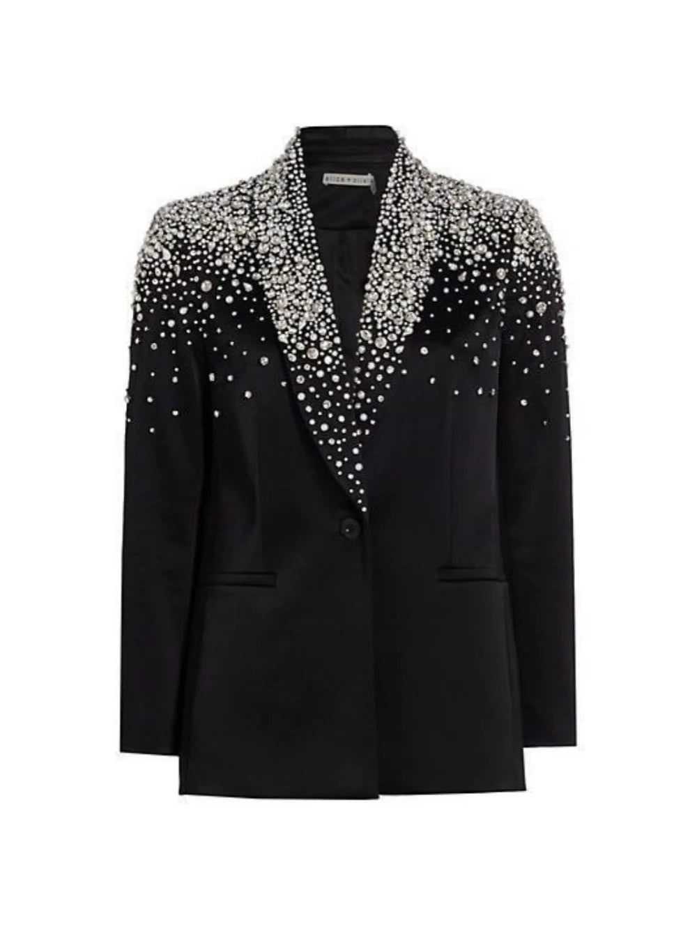 Stylish Wedding Tuxedos Beaded Crystal Shawl Lapel 1 Pcs Men Jacket Classic One Button Evening Party Prom Blazers Customized