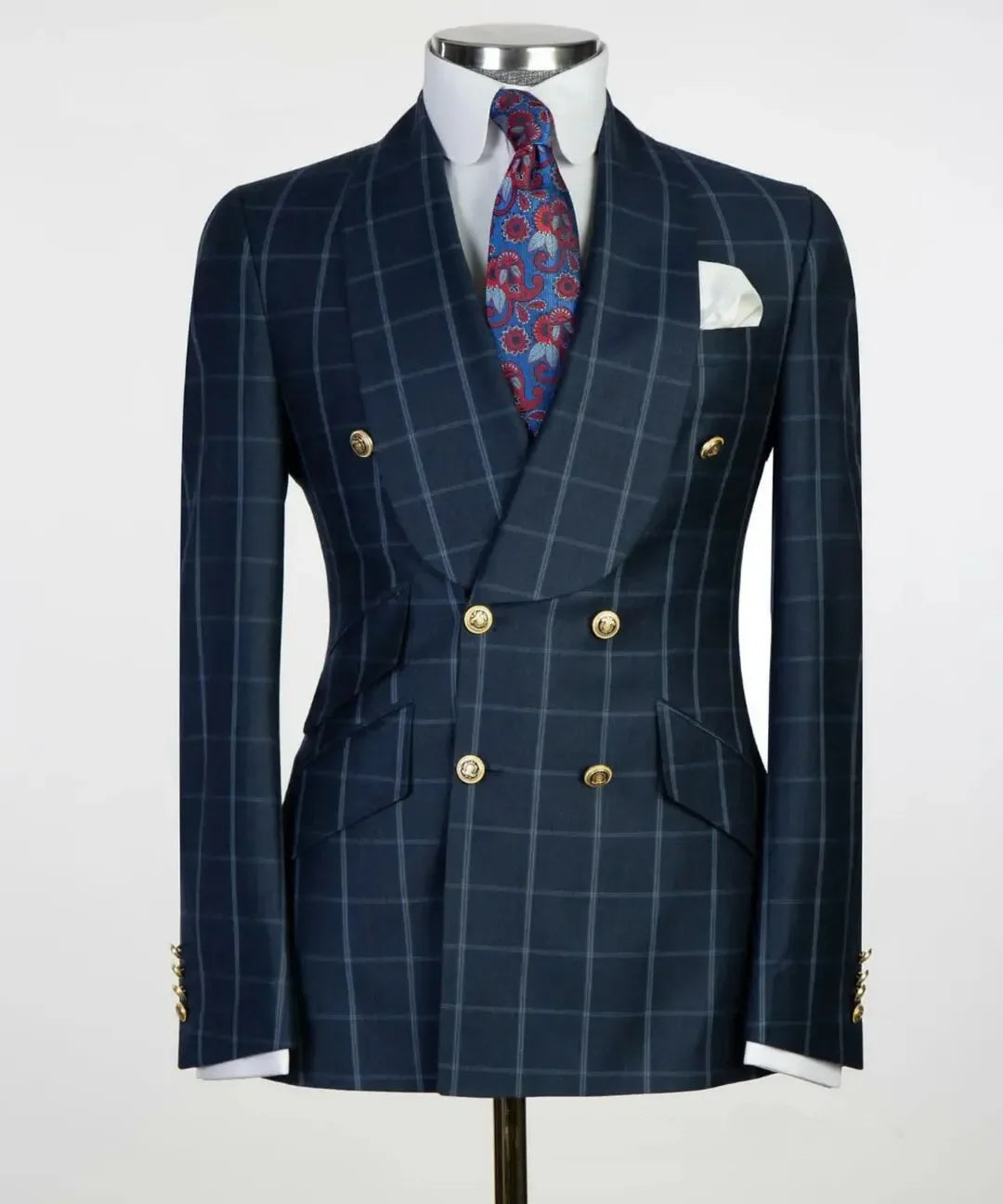 Classic Men Suits for Wedding Shawl Lapel Blazer One Piece Double Breasted Tuxedo Groom Coat Customized Only Jacket