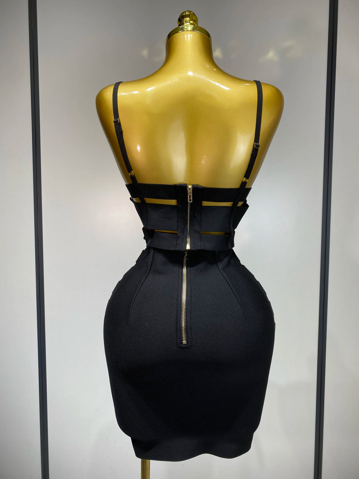 Women Sexy Black Cut Out Bodycon Bandage Skirt Two Piece Set Celebrity High Street Evening Birthday Club Party Outfits