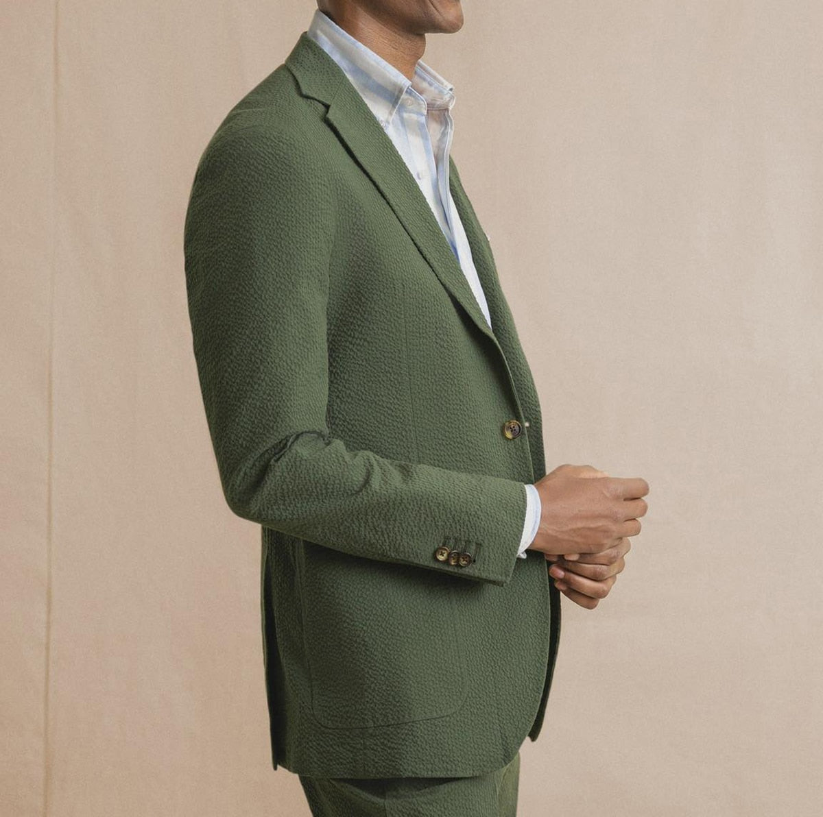 Traje de hombre de 2 piezas, blazer, pantalón, botonadura sencilla, solapa de pico, esmoquin verde oscuro para negocios, traje formal de boda para novio. 