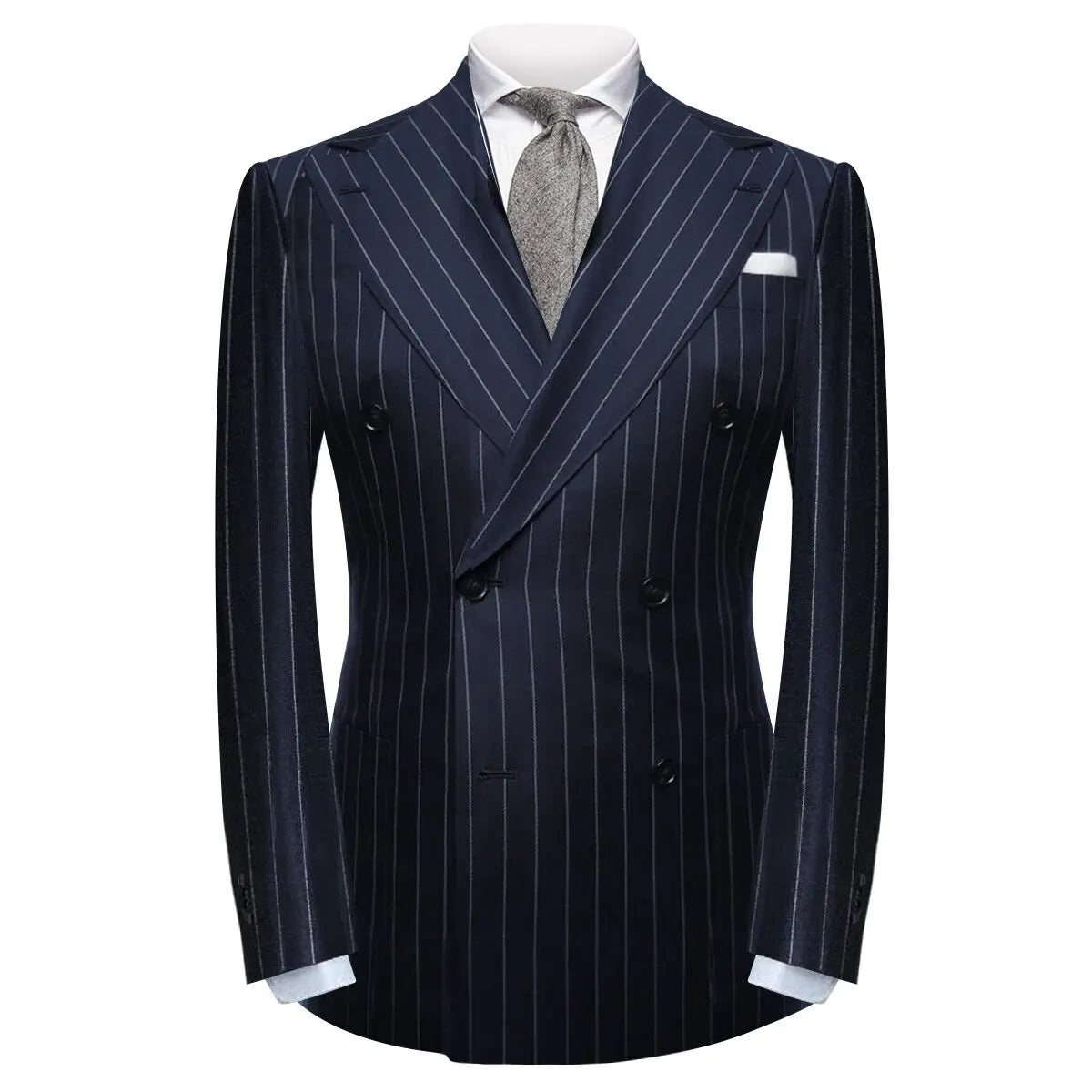 Strip Mens Wedding Tuxedos Prom Slim Fit Jacket Peaked Lapel Groom Wear For Men Business Office Customized Only Coat