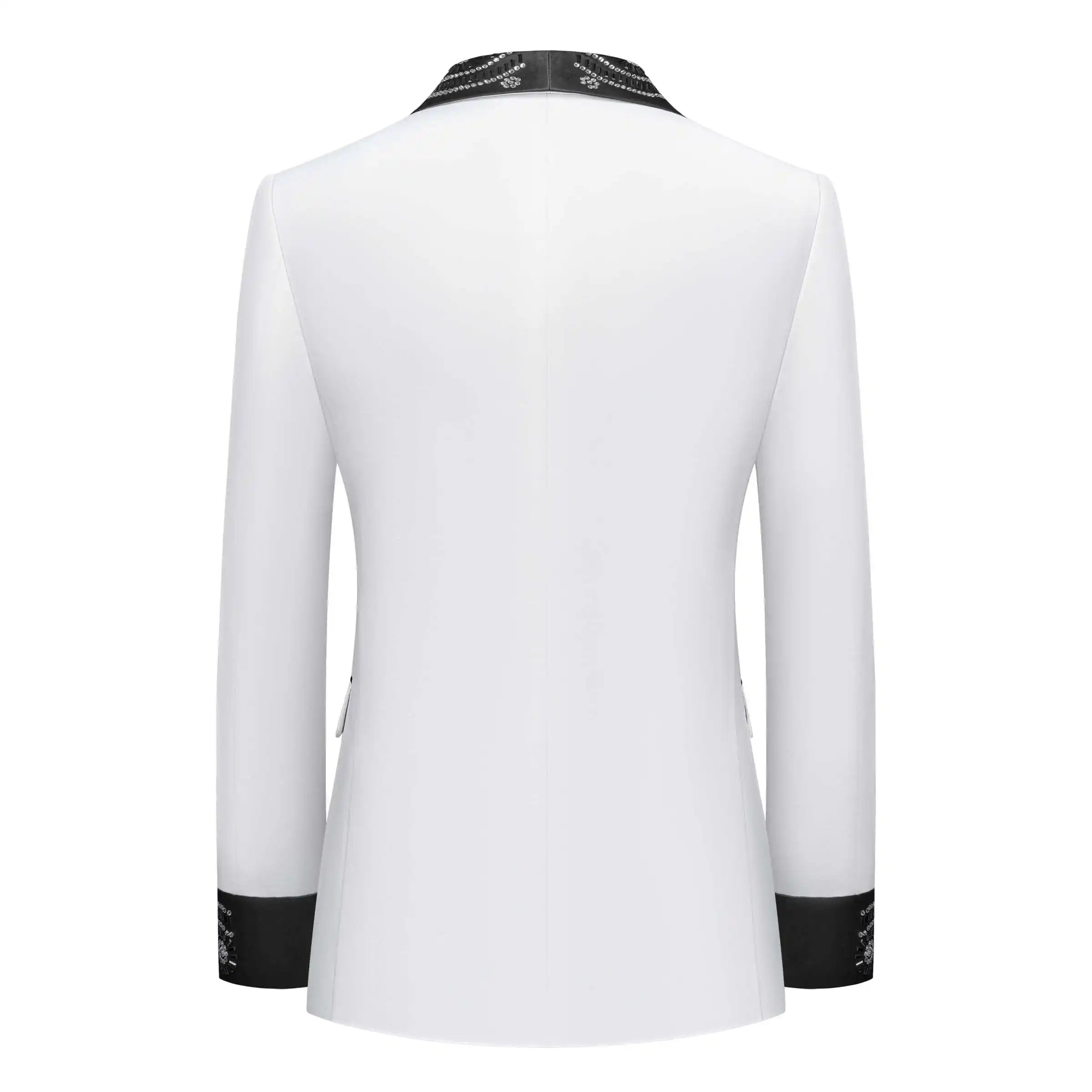 Luxury Men's Suits One Piece Double Breasted Slim Fit Peak Lapel Groom Blazers Wedding Tuxedos Customized Trajes Para Hombre