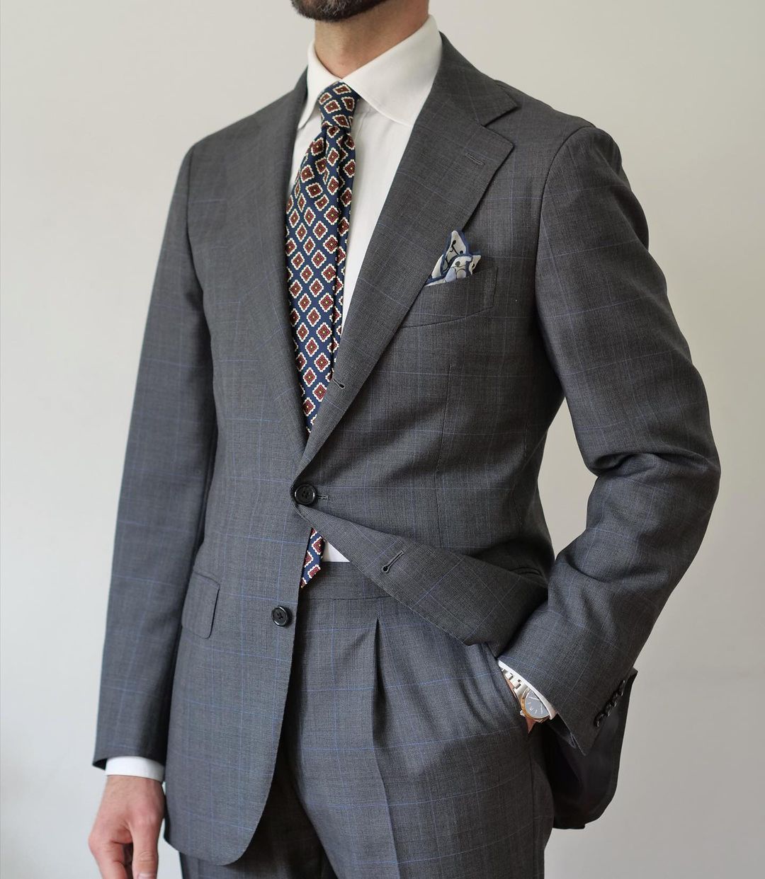 Costume 2 pièces gris foncé pour homme, coupe slim, blazer à carreaux, pantalon, tenue de travail décontractée, pour mariage, affaires, bal de promo, sur mesure 