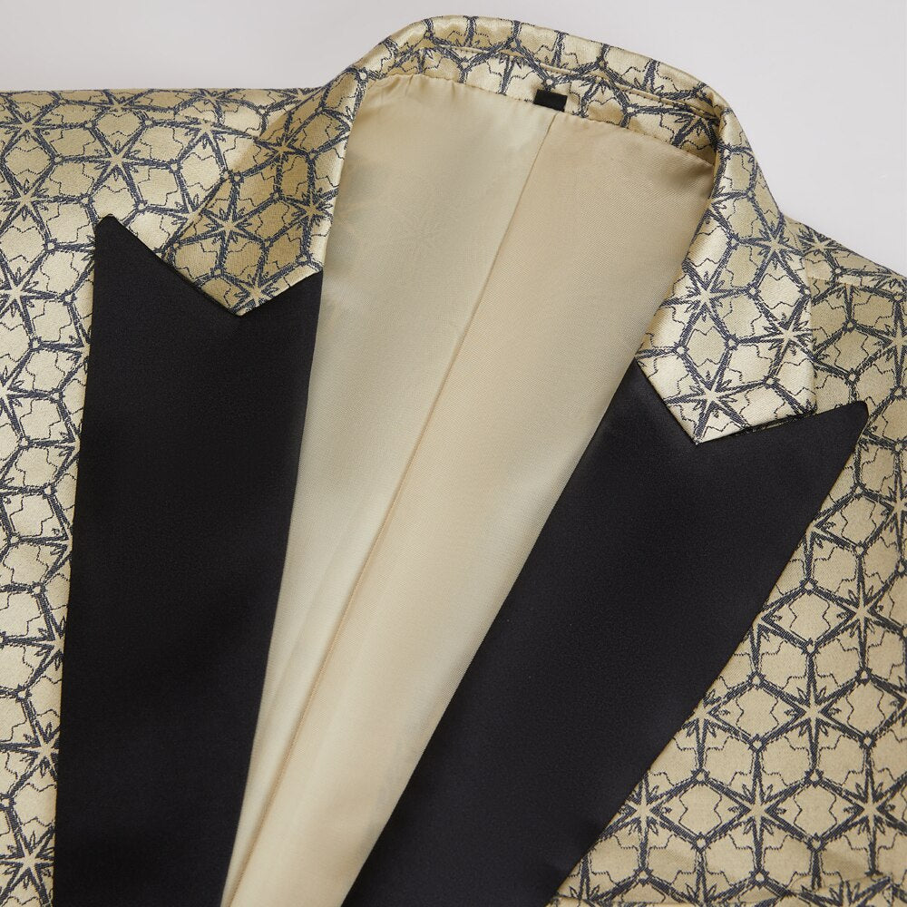 Costumes croisés pour hommes Jacquard Perfect Suit Costumes de mariage fabriqués pour hommes Costume Blazer 2 pièces 