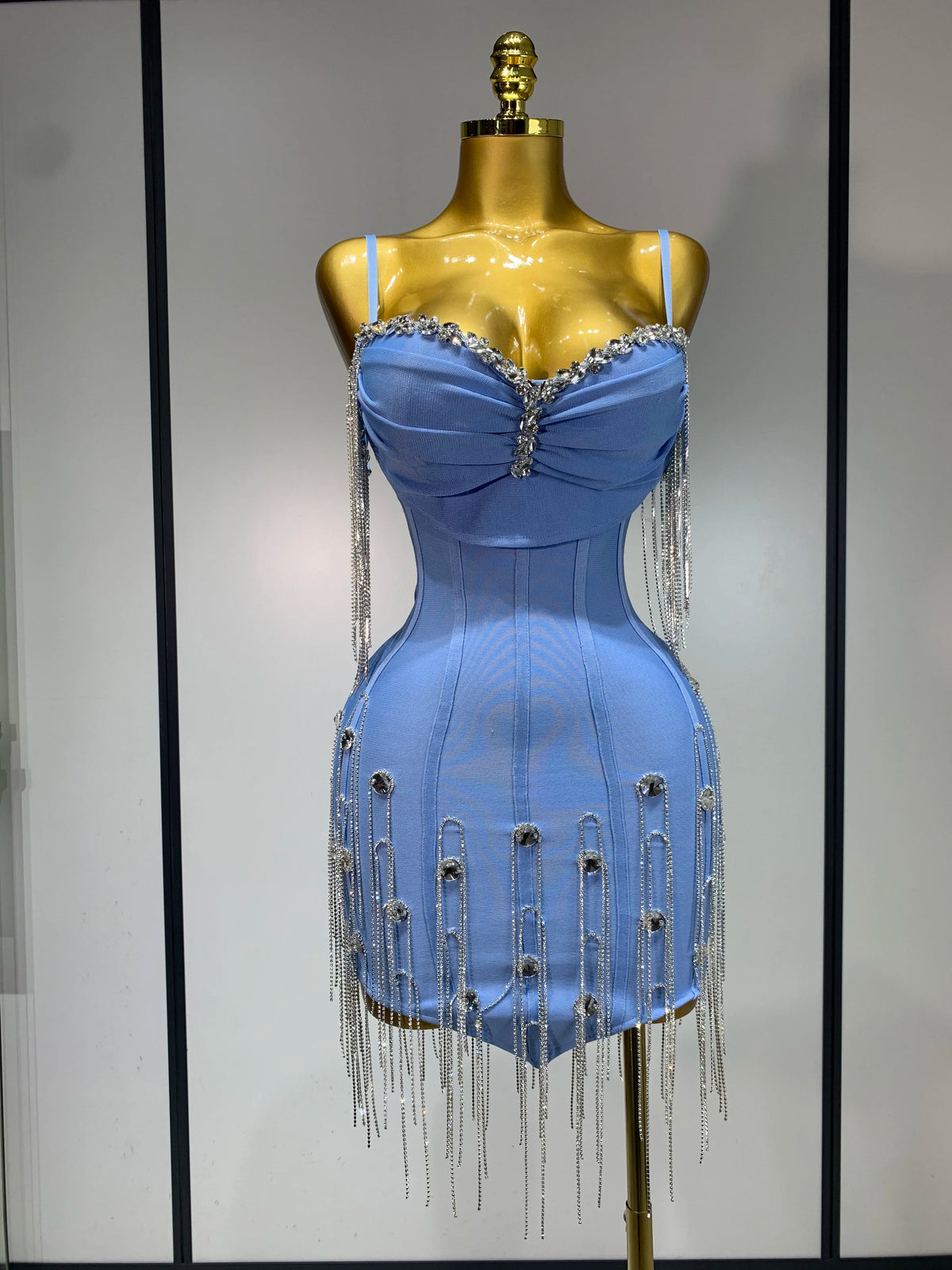 Women Sexy Backless Spaghetti Strap Bodycon Sleeveless Bandage Dress Elegant Prom Gown Club Evening Party Birthday Dresses