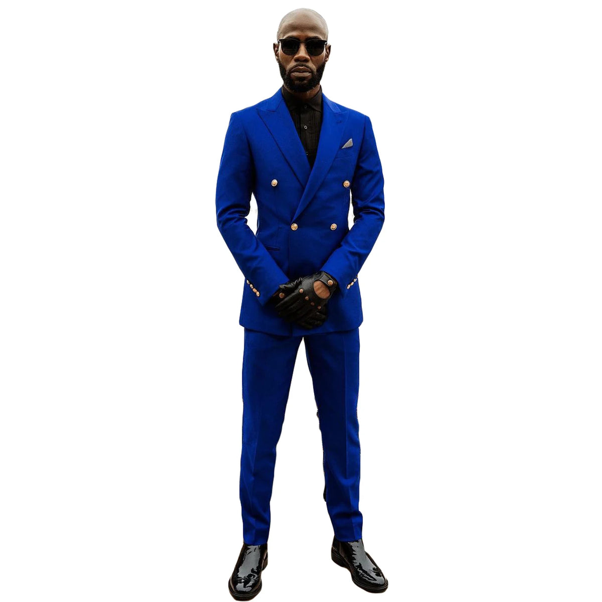 Formal Wedding Suits for Men Peak Lapel Solid Color Tuxedos Slim Fit Groom Wear Business Prom Party 2 Pieces Jacket Pants