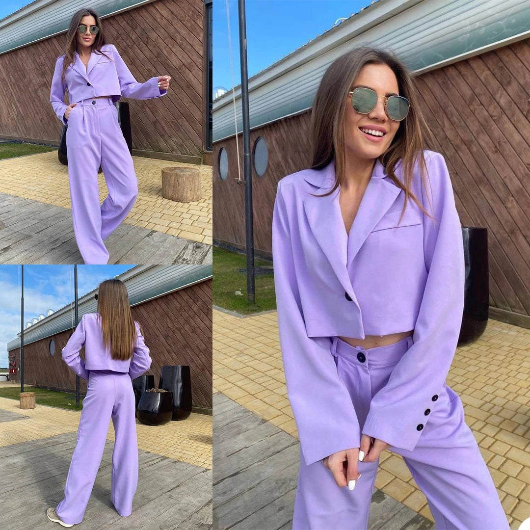 Trajes sexys para mujer, vestidos de fiesta, tops con solapa con muescas, chaqueta de fiesta con bolsillo de un botón, vestidos de noche de moda, conjunto de 2 piezas hecho a medida