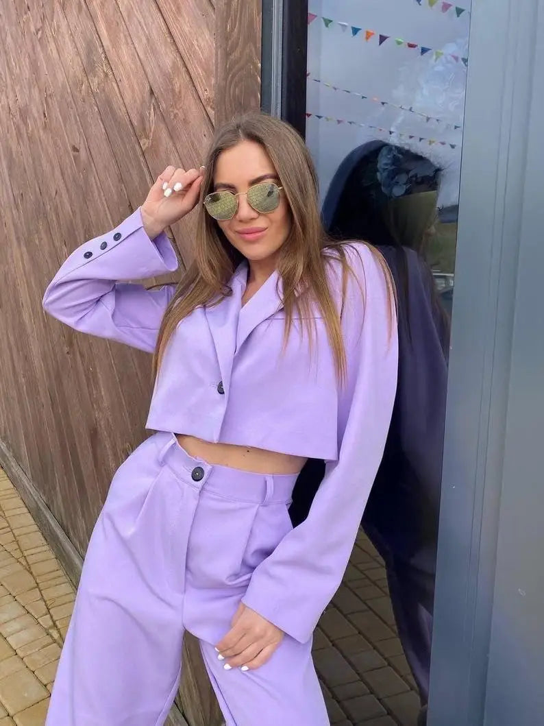 Ensemble 2 pièces sexy pour femme, robe de bal, haut à revers cranté, veste de soirée avec poche et bouton unique, robe de soirée tendance, sur mesure