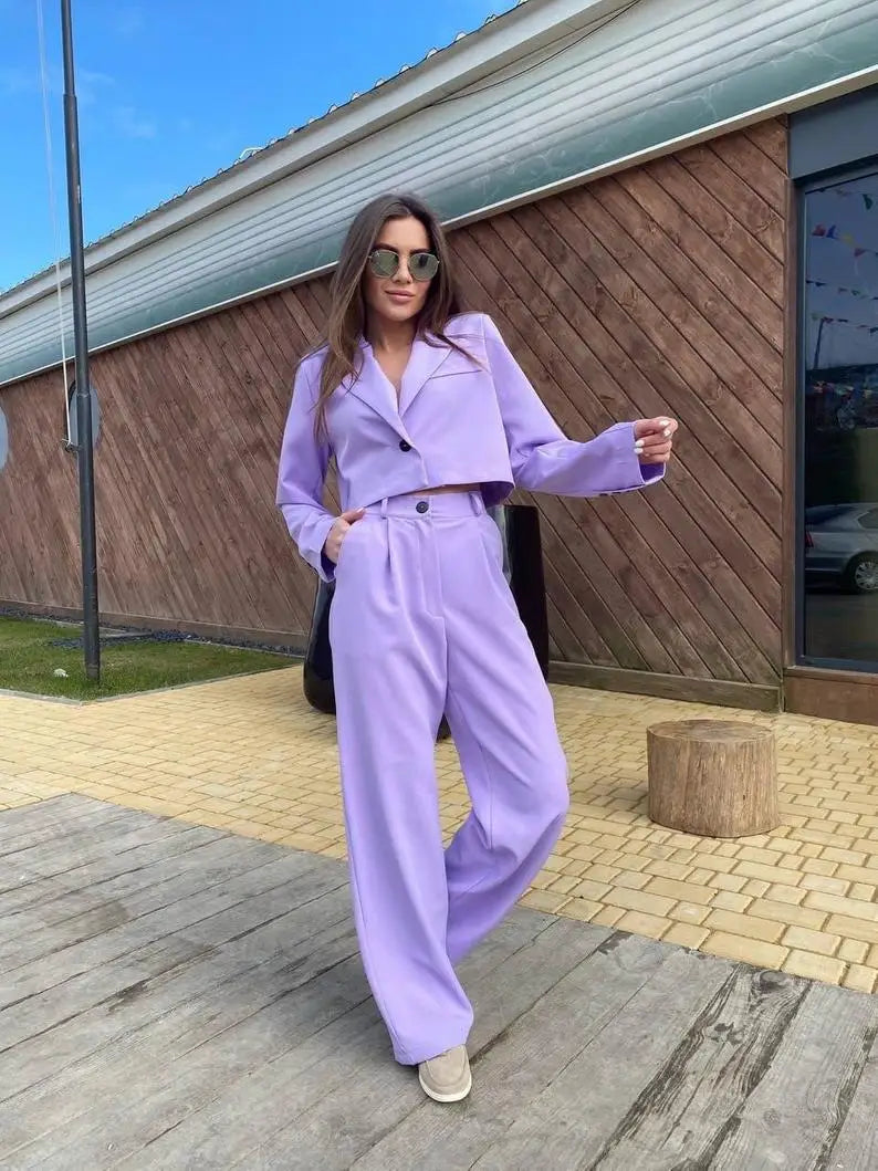 Trajes sexys para mujer, vestidos de fiesta, tops con solapa con muescas, chaqueta de fiesta con bolsillo de un botón, vestidos de noche de moda, conjunto de 2 piezas hecho a medida