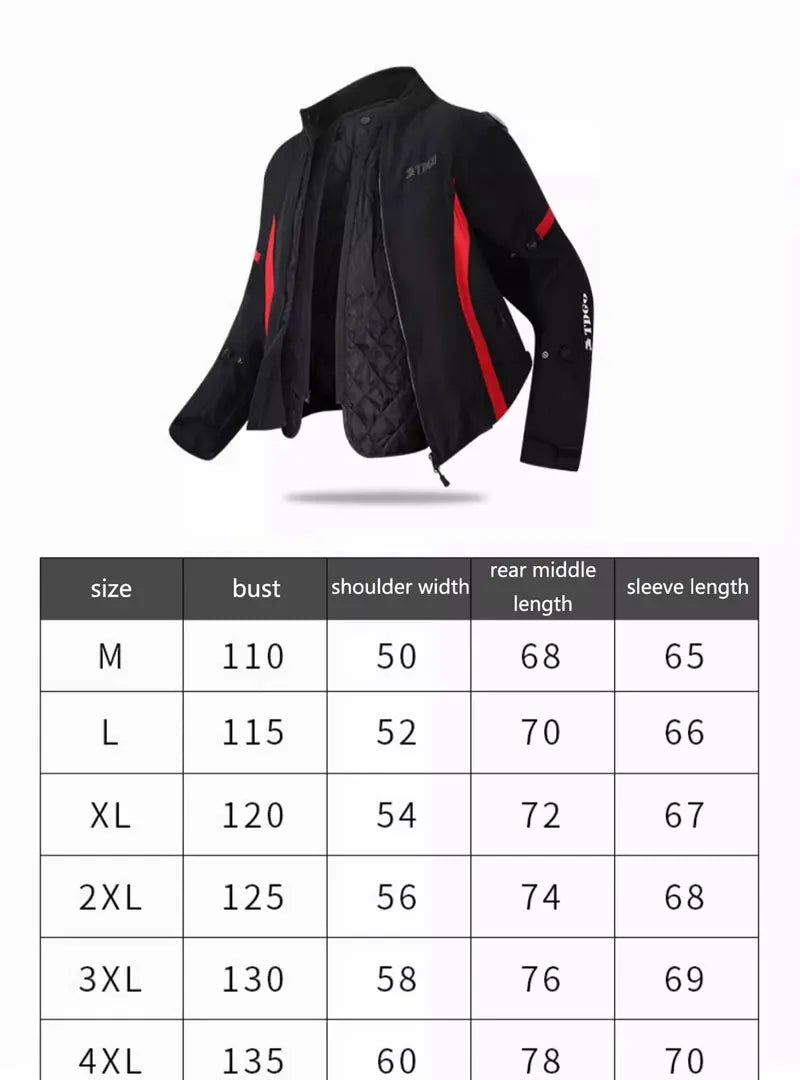 Men Motorcycle Jacket Waterproof Four Season Motorbike Overcoat Pants Reflective Riding Jackets Windproof Suits Removable Lining