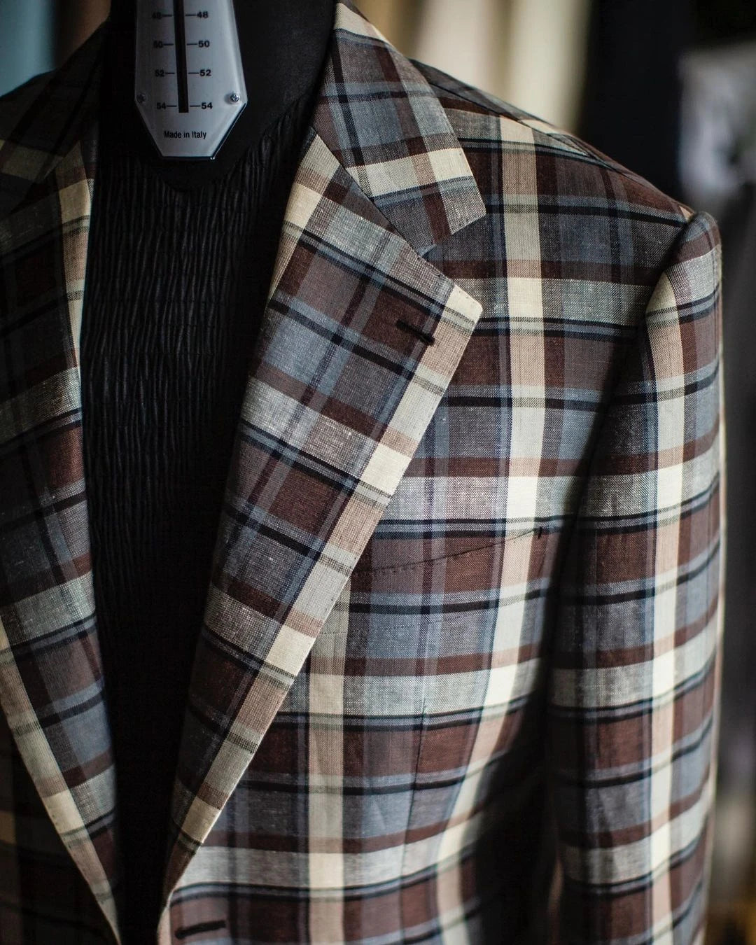 Luxury Plaid Men's Wedding Blazer Notch Lapel Jacket Single Breasted Tuxedos Business Party Slim Fit Groom Wear Only Coat