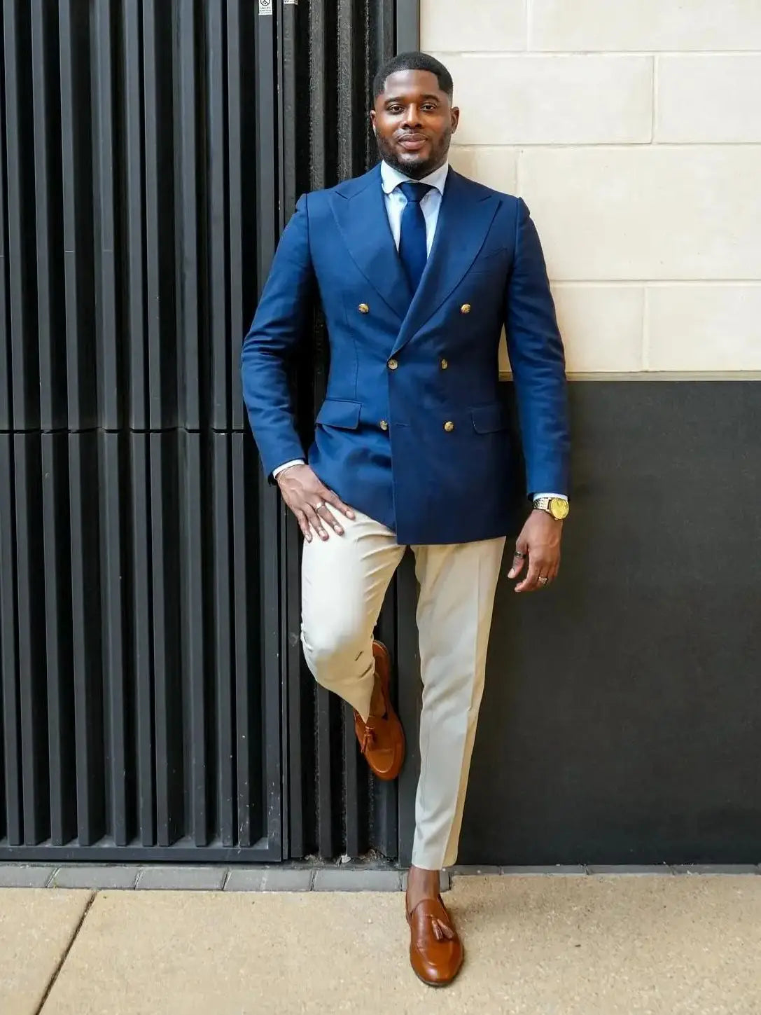 Royal Blue Men's Suit Plus Size Male Blazer Sets Prom Tuxedos Double Breasted Wedding Groom Wear Only Single Jacket