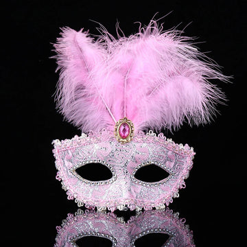 Party Mask Women Masquerade Luxury Peacock Feathers Half Face Mask Cosplay Costume