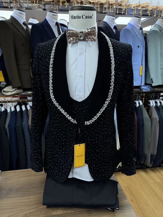 Elegant Men's Wedding Blazer Shawl Lapel Jacket Single Breasted Tuxedos Business Party  Wear Only Coat Customized