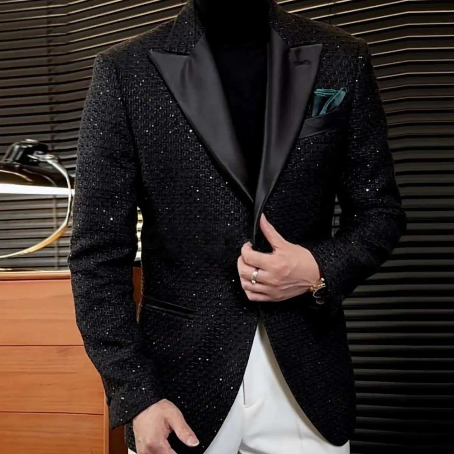 Blazer Men Fall British Men Blazers Casual Jacket Wedding Business Dress Coat Social Jaquetas Homens Terno Tuxedo Costume