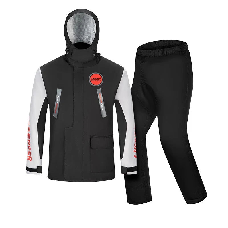 Motorcycle Raincoat Men Suit Rainstorm Split Waterproof Pants Portable Set Biker Durable Daily Soft Rain Coat for Outdoor Riding