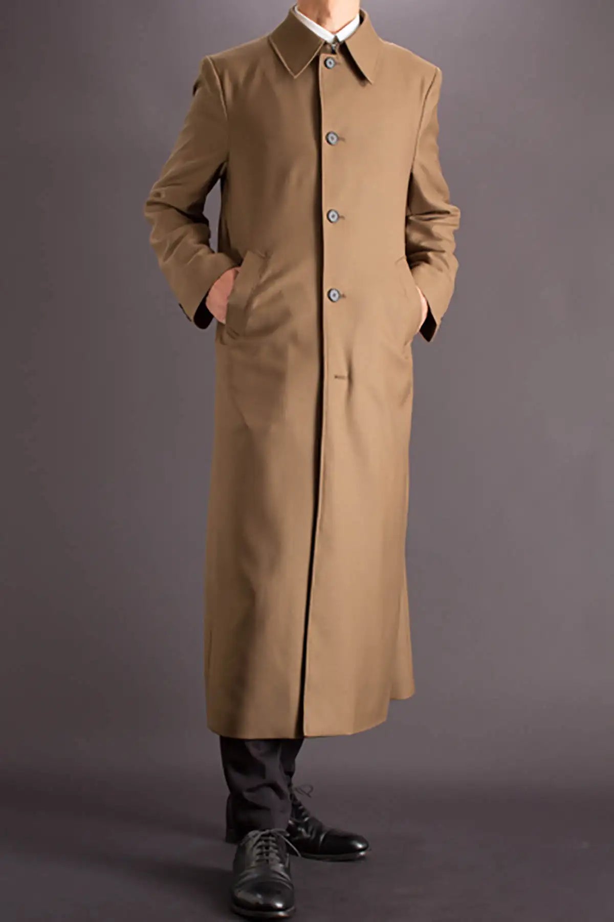 Classic Men Overcoat Single Breasted Detachable Cape Winter Warm Men’s Suit Coat Woolen Blend Wedding Business Customized
