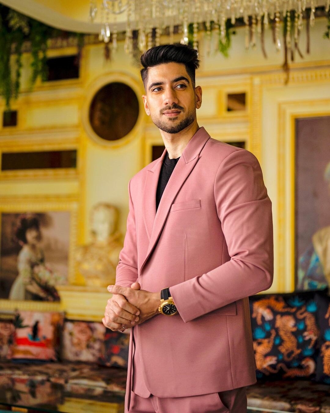 Costume classique rose unique pour homme, veste deux pièces sur mesure à un bouton, pantalon, costume de créateur pour occasion formelle 