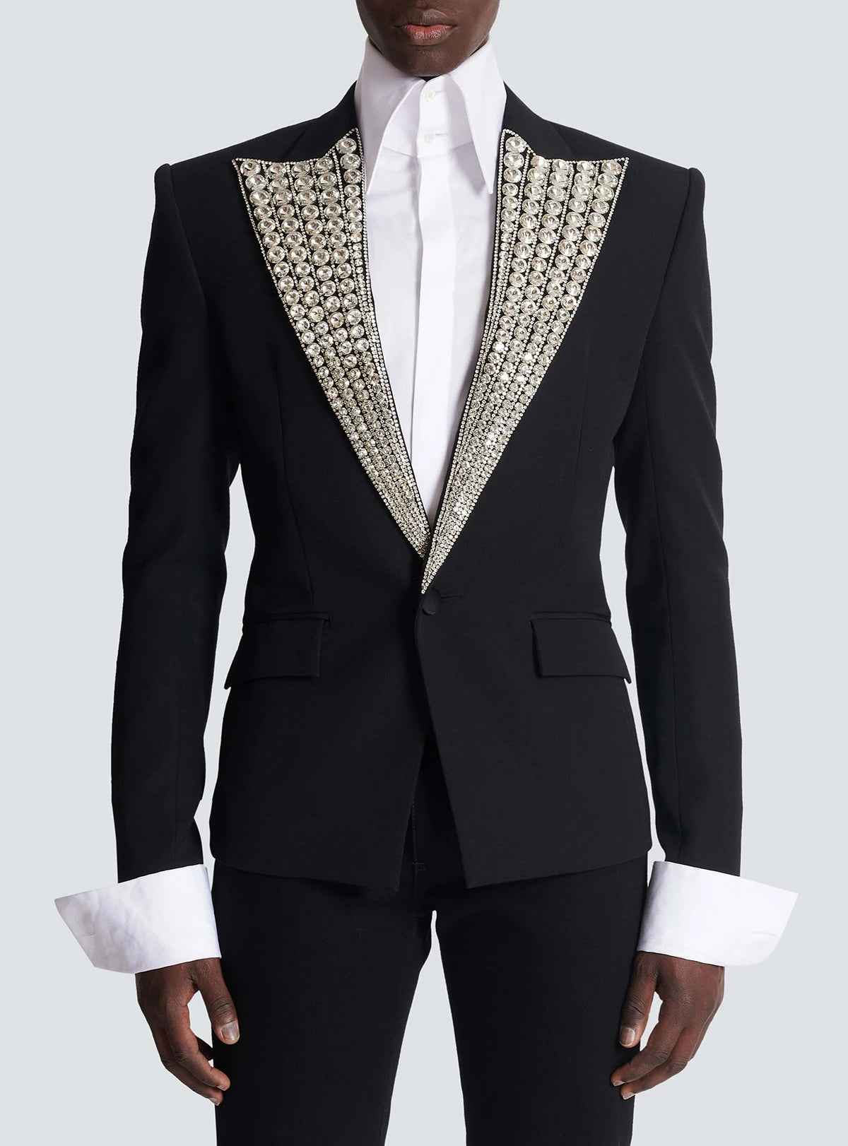Costume de mariage pour homme, 2 pièces, coupe ajustée, col en cristal, ceinture fine, sur mesure, pour marié, occasions formelles, taille personnalisée