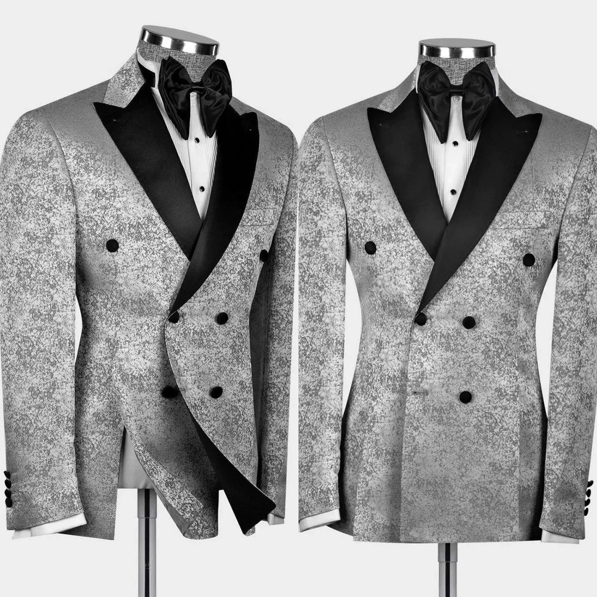 Vintage Men's Suit Peaked Lapel One Piece Jacket Tailor-Made Jacquard Only The Blazer Double Breasted Customized Coat