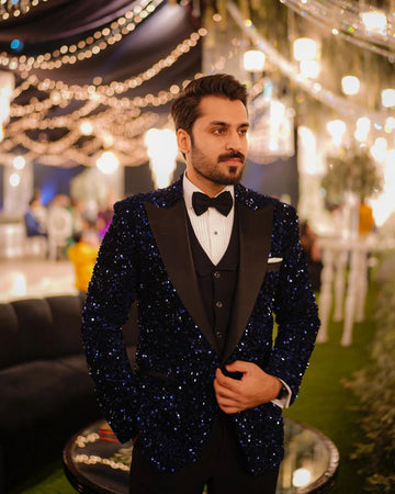 Costume de mariage à paillettes pour homme, confortable, 3 pièces, sur mesure, pour marié, garçon d'honneur, occasions formelles, taille personnalisée