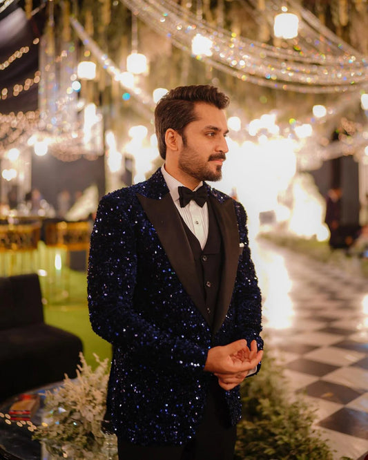 Costume de mariage à paillettes pour homme, confortable, 3 pièces, sur mesure, pour marié, garçon d'honneur, occasions formelles, taille personnalisée