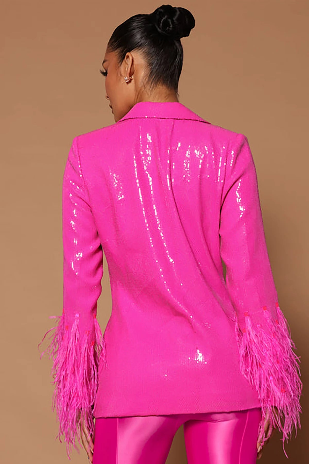 Robe en cuir brillant pour femme, veste à revers pointu, un bouton, sur mesure, manches longues, plumes, mode quotidienne, blazer 1 pièce