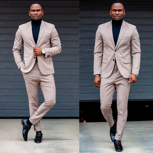 Simple men Suit Single Breasted Tailor-Made Two-Pieces Jacket Pants Designer Groom Formal Occasion Costume Made