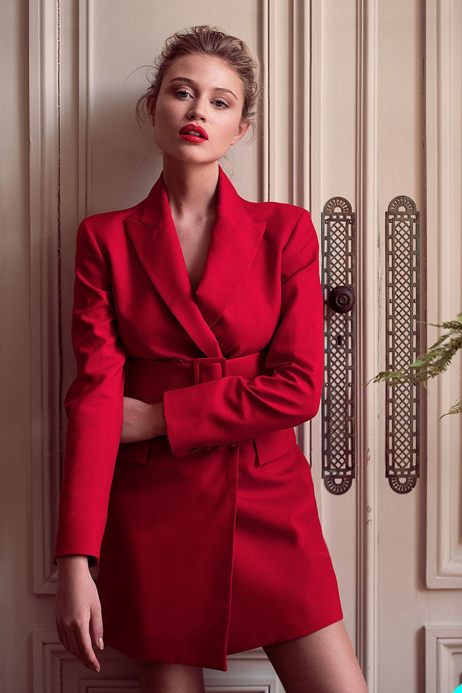Costume rouge slim fit pour femme, smoking pour mère de la mariée, manteau de travail, blazer, veste de bureau 