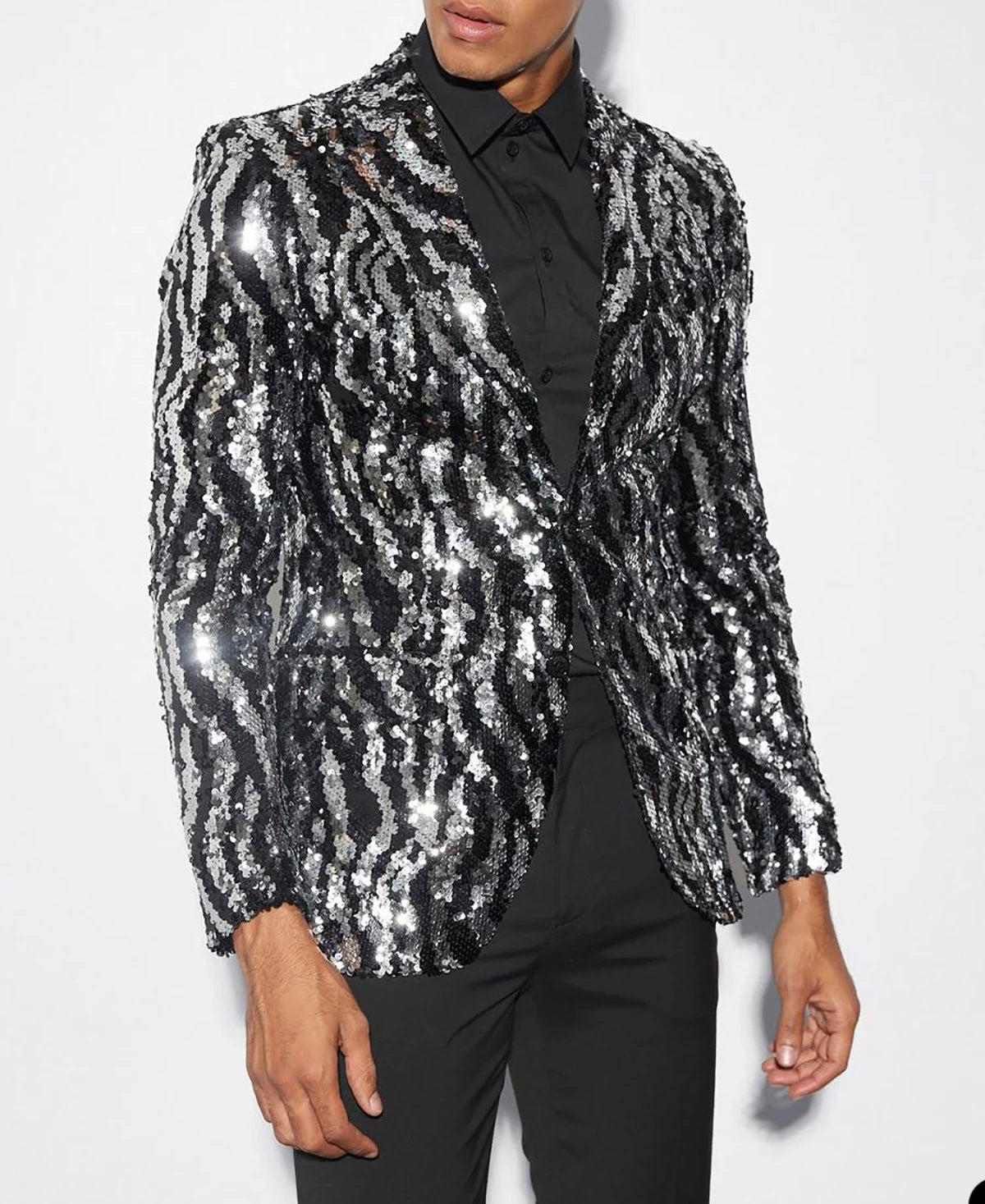 Costumes de mariage scintillants pour hommes, revers crantés, tenue de marié, coupe slim, paillettes, smoking, soirée, veste uniquement, sur mesure