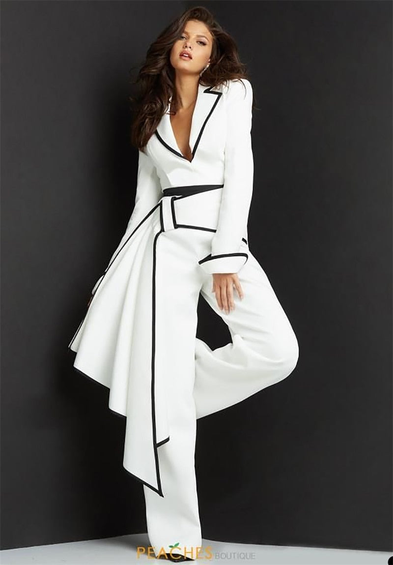Ensemble 1 pièce pour femme, combinaison, blazer, pantalon, robe de bal, veste, manteau, ceinture 