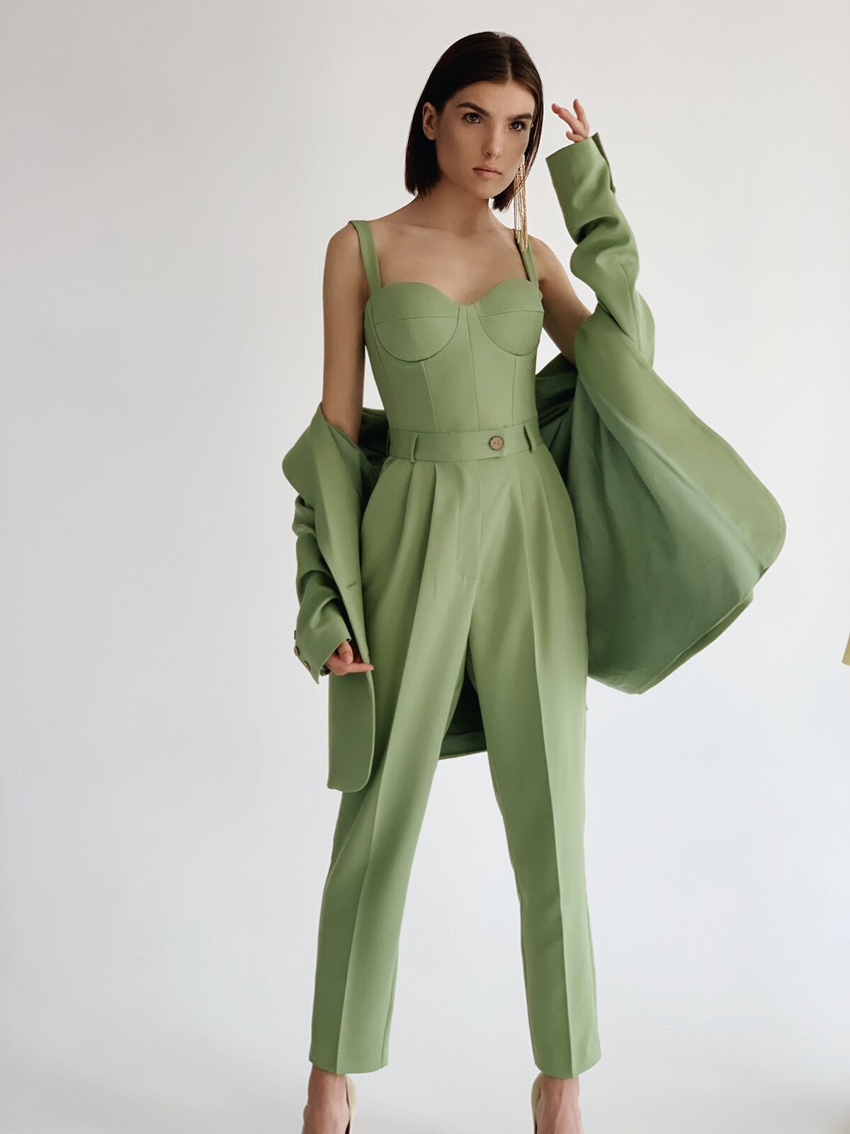 Costume 3 pièces printemps pour femme, couleur bonbon, pour mère de la mariée, blazer de soirée, tenue d'invité 