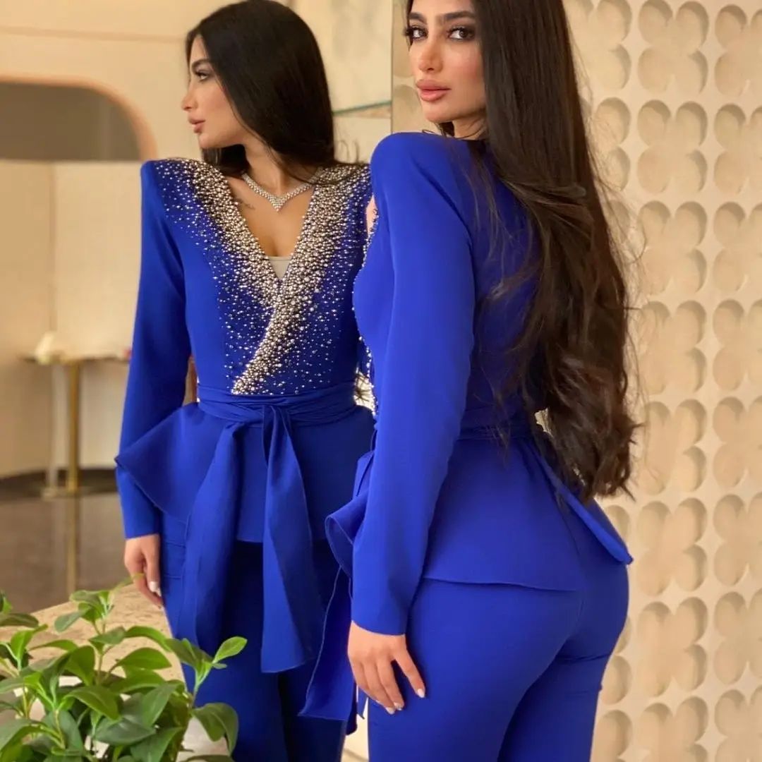 Black Women Pants Suits For Wedding Beading Mother of the Bride Suit Evening Party Tuxedos